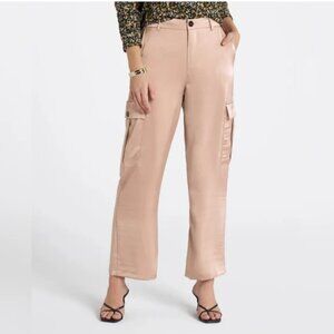 Vigoss Satin Cargo Straight pant beige Size 30